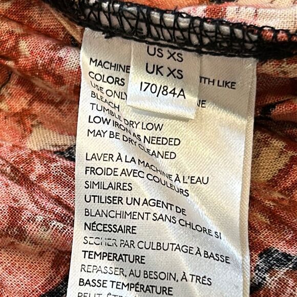 Free People night combo mini dress floral autumn colors sweetheart neckline XS - Picture 9 of 10